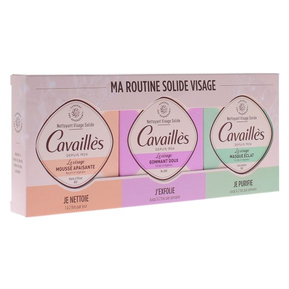 Routine nettoyant visage solide Rogé Cavaillès - lot de 3 savons de 70g