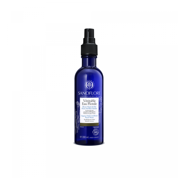 Véritable eau florale bleuet messicole bio Sanoflore - spray de 200 ml