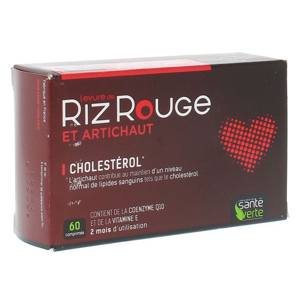 Levure de riz rouge formule renforcée Santé verte - 60 comprimés