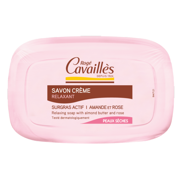 Savon crème beurre d'amande et rose Rogé Cavaillès - pain de 115g