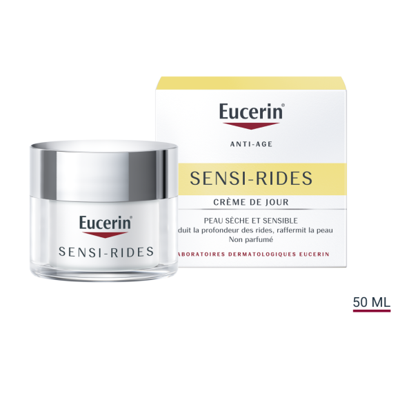 Sensi-Rides Crème de jour peau sèche Eucerin - pot de 50 ml