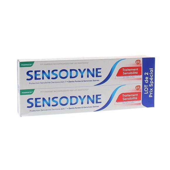 Dentifrice traitement sensibilité Sensodyne - lot de 2 tubes de 75 ml