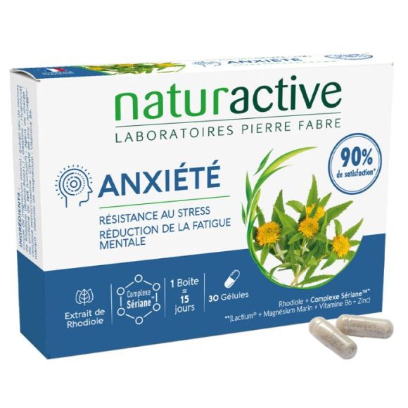 Anxiété Naturactive - boîte de 30 gélules