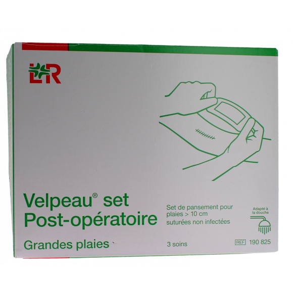 Set de pansements pour grande plaie > à 10 cm (3 soins) Velpeau Lohmann & Rausher