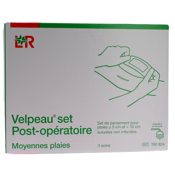 VelpeauSet Post opératoire Set de pansements pour moyenne plaie Velpeau Lohmann & Rausher - boîte de 3 soins