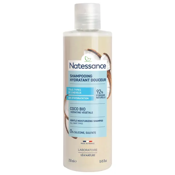 Shampooing hydratant douceur Natessance - flacon de 250ml