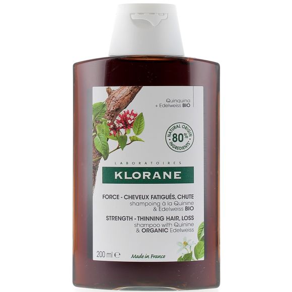 Shampoing à la Quinine et Edelweiss bio Klorane - flacon de 200ml