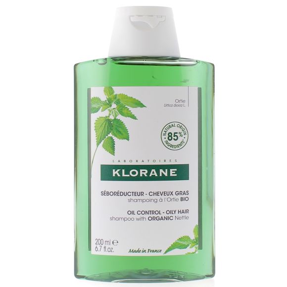 Shampoing séborégulateur cheveux gras à l'Ortie bio Klorane - flacon de 200 ml