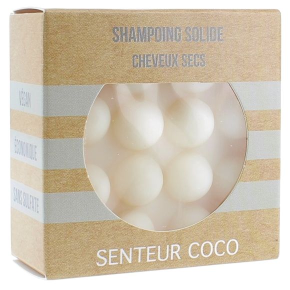 Shampooing Solide Cheveux Secs Senteur Coco - pain solide de 55 g