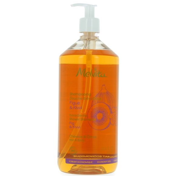 Shampooing douche extra doux (kiwi) BIO Melvita - flacon 1 litre