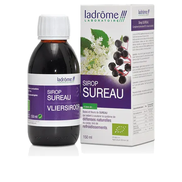 Sirop de sureau bio Ladrôme - flacon de 150ml