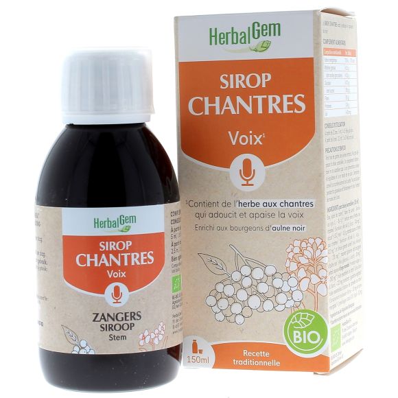 Sirop des Chantres bio Herbalgem - flacon de 150 ml