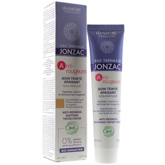 Soin Anti-Rougeurs Teinté Apaisant non parfumé Jonzac - tube de 40 ml