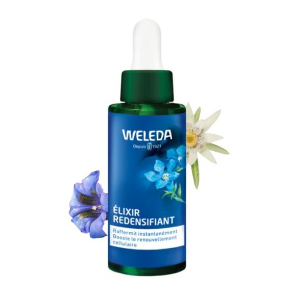 Elixir redensifiant Gentiane bleue et Edelweiss Weleda - flacon-pipette 30ml