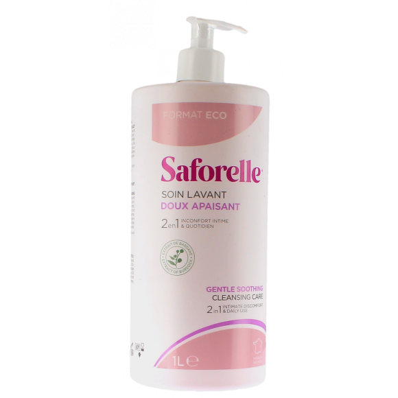 Saforelle soin lavant doux toilette intime - flacon à pompe de 1L