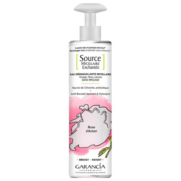 Source micellaire enchantée Eau démaquillante rose d'antan Garancia - flacon pompe de 400ml