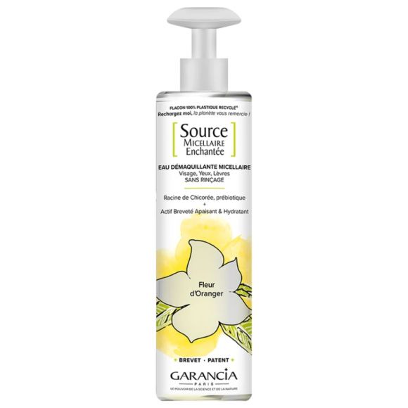 Source micellaire enchantée Eau démaquillante fleur d'oranger Garancia - flacon pompe de 400ml