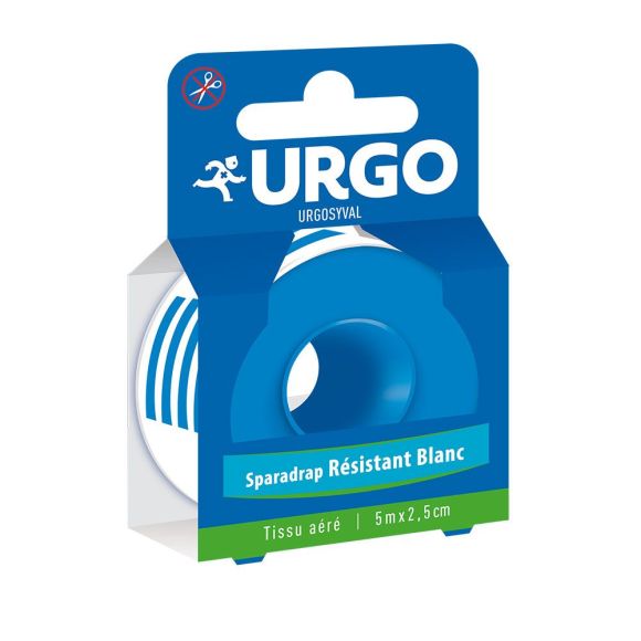 Sparadrap résistant blanc Urgo - 1 rouleau de 5 m x 2,5 cm