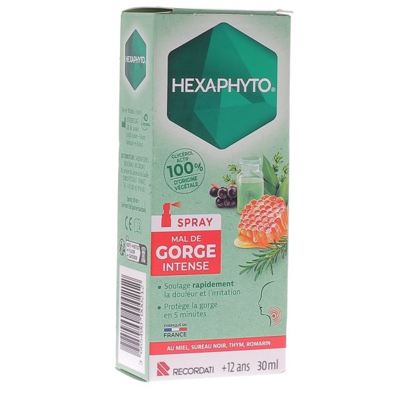 Spray mal de gorge intense Hexaphyto - spray de 30ml