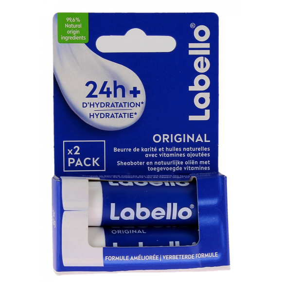 Stick à lèvres Original Care 24h Labello - lot de 2 sticks