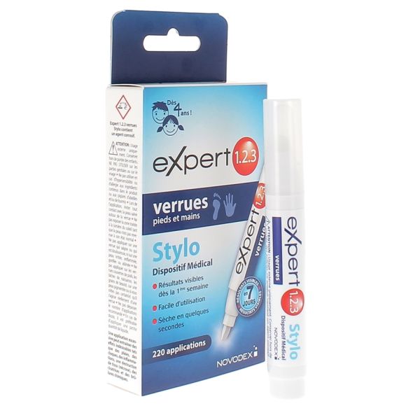 Stylo expert verrues pieds et mains Novodex - stylo de 3 ml