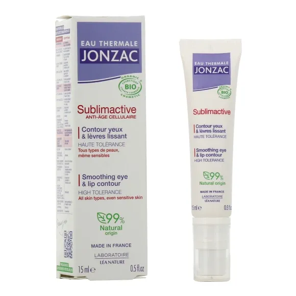 Sublimactive Contour yeux-lèvres lissant Eau Thermale Jonzac - flacon-pompe de 15 ml