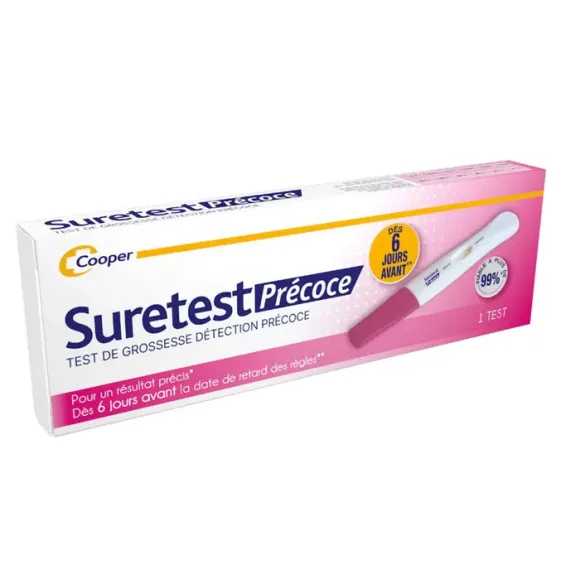 Suretest Test de grossesse précoce Cooper - un test