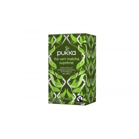 Thé vert Matcha suprême bio Pukka - boîte de 20 sachets