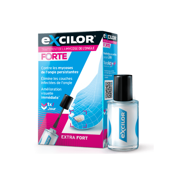 Traitement de la mycose de l'ongle Forte Excilor - tube de 30 ml