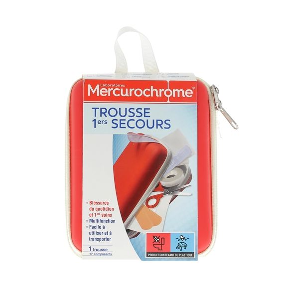 Trousse Premiers secours Mercurochrome - trousse contenant 17 produits