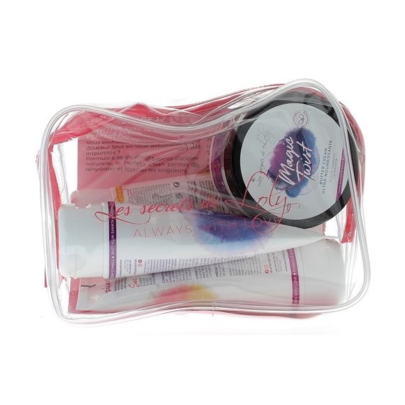 Trousse de voyage cheveux crépus Les Secrets de Loly - trousse de 4 produits