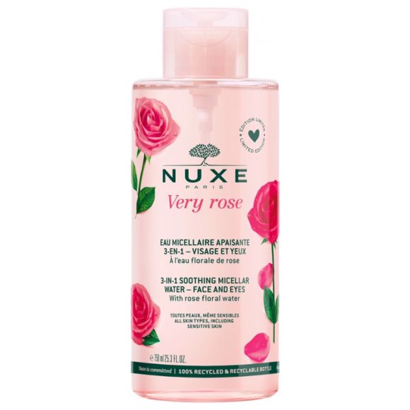 Very Rose Eau micellaire apaisante 3 en 1 édition limitée Nuxe - flacon de 750ml