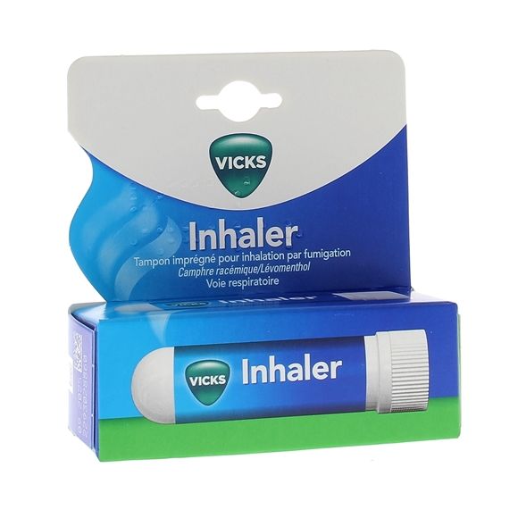 Vicks inhaler tampon imprégné pour inhalation par fumigation - boîte de 1 tampon