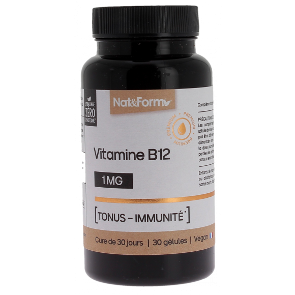 Vitamine B12 1mg Nat&Form - pot de 30 gélules