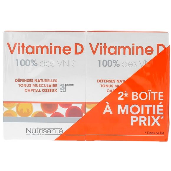 Vitamine D Nutrisanté - 2 boîtes, 90 comprimés