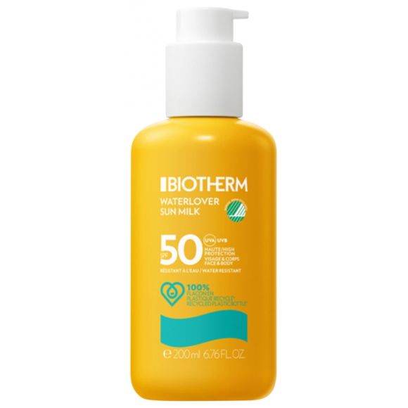 Waterlover Sun Milk SPF50 Biotherm - flacon-pompe de 200 ml