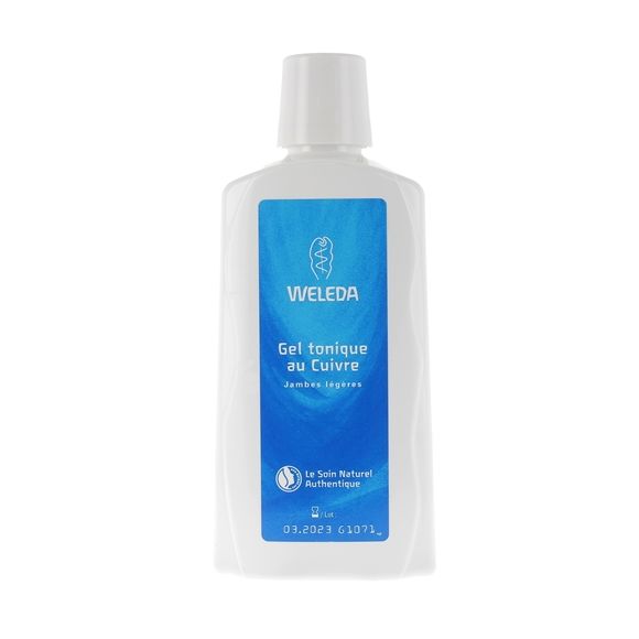 Gel tonique au cuivre jambes légères Weleda - flacon de 200 ml