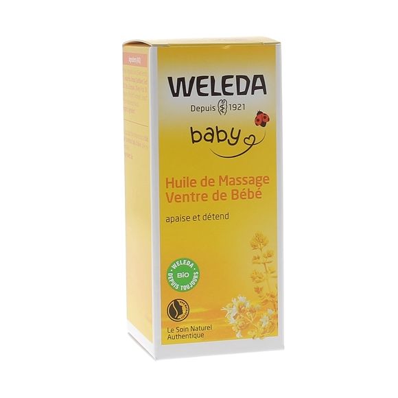 Huile de massage ventre de bébé Weleda - flacon de 50 ml