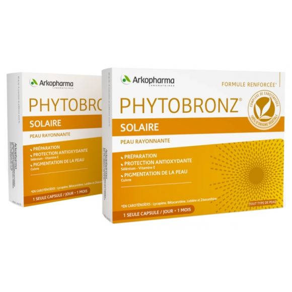 Phytobronz Solaire Arkopharma - lot de 2 boîtes de 30 capsules