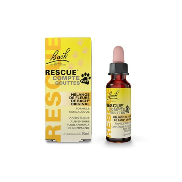 Rescue Pets Fleurs de Bach​ - flacon compte-gouttes de 10ml