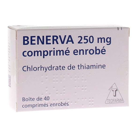 Bénerva 250mg - boîte de 40 comprimés enrobés