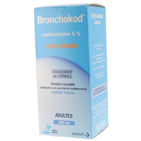 Bronchokod sirop Dès 15 ans; Adultes 5% - flacon de 250 ml