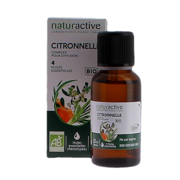 Complex' diffusion Citronnelle bio Naturactive - flacon de 30 ml