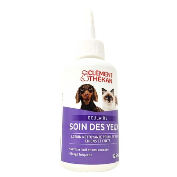 Soins des yeux chiens et chats solution Clément-thékan - flacon de 125 ml