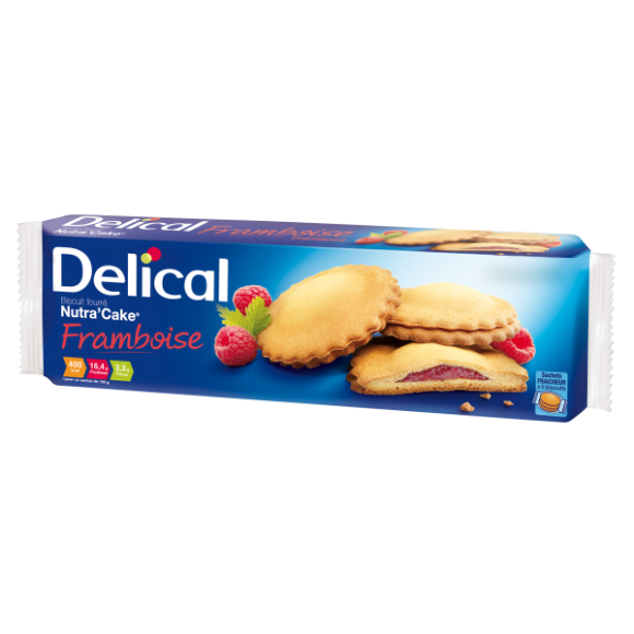 Delical nutra cake framboise - 3 sachets de 35g