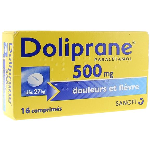 Doliprane 500mg comprimé - boîte de 16 comprimés