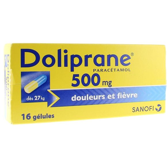 Doliprane 500mg gélule - boîte de 16 gélules