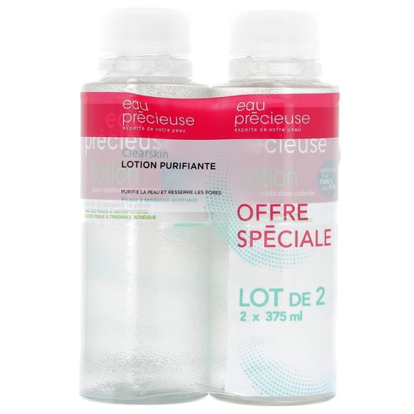 Eau précieuse lotion pour application cutanée - Lot de 2 flacons de 375 ml