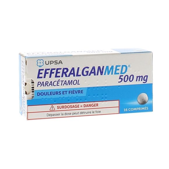 EfferalganMed 500mg comprimé - boîte de 16 comprimés