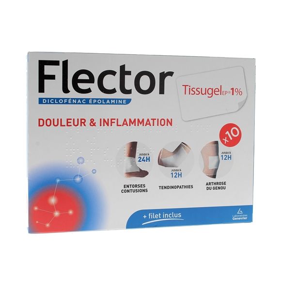 Flector Tissugel 1% EP - 10 emplâtres médicamenteux